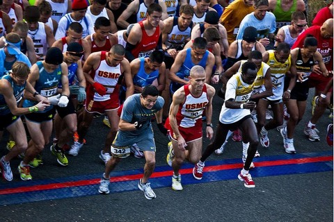 Correr la Maratón del Cuerpo de Marines de 2010